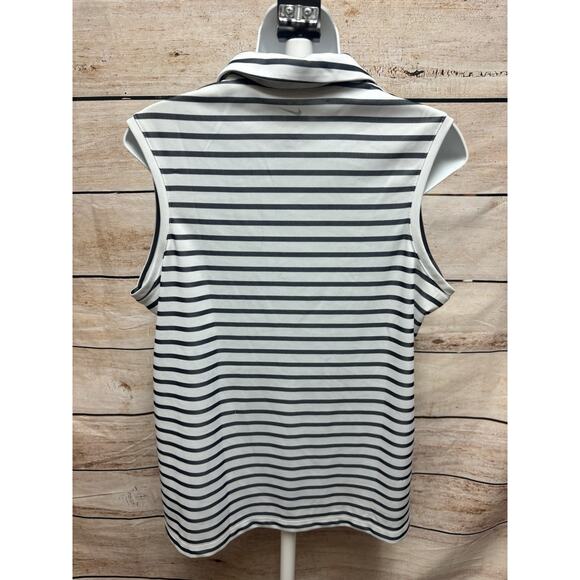 Nike Polo Shirt Womens Size XL Striped Dri Fit Sleeveless Tank Top Casual Golf - Picture 7 of 12